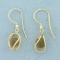 Disco Citrine Cage Dangle Earrings In 14k Yellow Gold