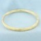 Hinged Twisting Design Bangle Bracelet In 14k Yellow Gold