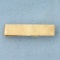 Vintage Etched Tie Bar Clip In 14k Yellow Gold