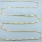 Italian 36 Inch Bar Link Chain Necklace In 14k Yellow Gold