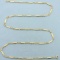 24 Inch Bar Link Chain Necklace In 14k Yellow Gold