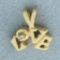 Diamond Love Pendant In 14k Yellow Gold