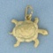 Turtle 3d Charm In 18k Yellow Gold