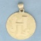 Vintage Hl Or Lh Monogram Pendant In 18k Yellow Gold