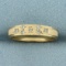 Vintage Engine Turned Diamond Ring In 14k Yellow Gold