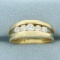 Mens Five Stone Diamond Ring In 14k Yellow Gold