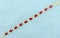Ruby And Diamond Tennis Bracelet In 10k Yellow Gold