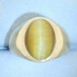 Mens Cat's Eye Ring In 10k Yellow Gold