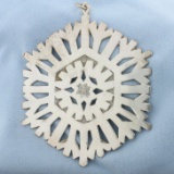 Large Snowflake Pendant In Sterling Silver