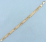 Woven Foxtail Bracelet In 14k Yellow Gold