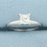 Princess Diamond Solitaire Ring In 14k White Gold