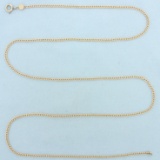 30 Inch Curb Link Chain Necklace In 14k Yellow Gold