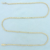 Italian 20 Inch Rope Link Chain Necklace In 14k Yellow Gold