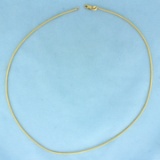 18 Inch Snake Link Chain Necklace In 14k Yellow Gold