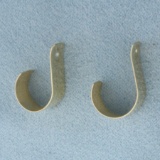 J-hoop Stud Earring Enhancers In 14k Yellow Gold