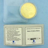 American Mint Statue Of Liberty History Liberty Enlightens The World Proof Coin With Coa