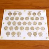 1934-1945 Mercury Dimes Set Collection Brilliant Uncirculated