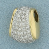 Pave Diamond Slide Pendant In 18k Yellow Gold