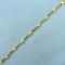 Black Opal Line Tennis Bracelet In 14k Yellow Gold