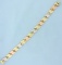 Tri Color Designer Link Bracelet In 10k White, Yellow And Rose Gold