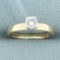 Diamond Solitaire Engagement Ring In 14k Yellow Gold