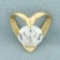 Cz Heart Slide Pendant In 14k Yellow Gold