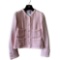 Chanel Barbie Pink 07p Braided Cc Logo Button Tweed Short Jacket 38