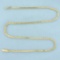 Italian Squared Byzantine Link Chain Necklace In 14k Yellow Gold