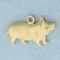 Pig Charm Or Pendant In 14k Yellow Gold