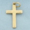 The Father Cross Charm In 14k Yellow Gold