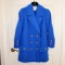 Chanel Cobalt Blue Gripoix Button Wool Melton 96a Outerwear Coat