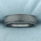 Mens Tungsten Matte Charcoal Gray Wedding Band Ring In Tungsten