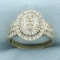 Diamond Target Halo Ring In 10k Yellow Gold