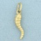 Unique Italian Horn Charm In 18k Yellow Gold