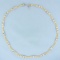 Cable Diamond Necklace In 14k Yellow And White Gold