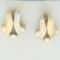 Diamond Two-tone Earrings In 14k Yellow And White Gold