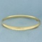 Leaf Nature Design Hinged Bangle Bracelet In 14k Yellow Gold