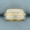 Vintage Artcarved Two Tone Wedding Band Ring In 14k Yellow And White Gold