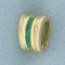 Emerald Slide Or Pendant In 14k Yellow Gold
