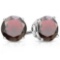 10mm Round Cut Garnet 8ctw Stud Earrings In Sterling Silver