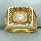Mens Drew Marine Chemical Diamond Performance Award Ring In 14k Yellow Gold