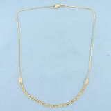 16 Inch Italian Braided Serpentine Link Necklace In 18k Yellow Gold