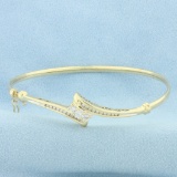 Diamond Bangle Bracelet In 14k Yellow Gold