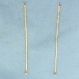 Diamond On Chain Dangle Stud Earring Enhancers In 14k Yellow Gold