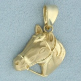 Horse Head Pendant In 14k Yellow Gold