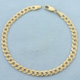 Italian Curb Link Bracelet In 10k Yellow Gold
