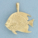 Designer Kabana Fish Pendant In 14k Yellow Gold