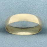 Womans Half Dome Wedding Band Ring In 10k Yellow Gold