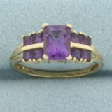 Amethyst Ring In 14k Yellow Gold
