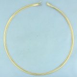 17 Inch Italian Omega Link Necklace In 10k Yellow Gold